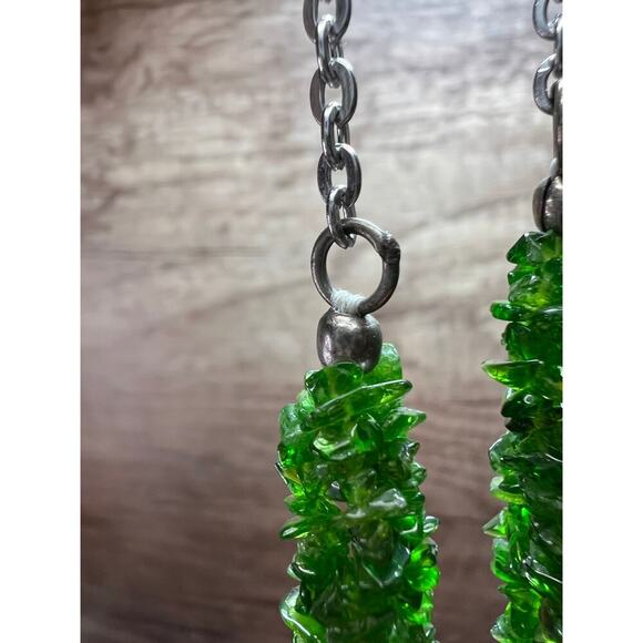 Chrome diopside 4 strand necklace with stainless steel chain - Picture 7 of 11